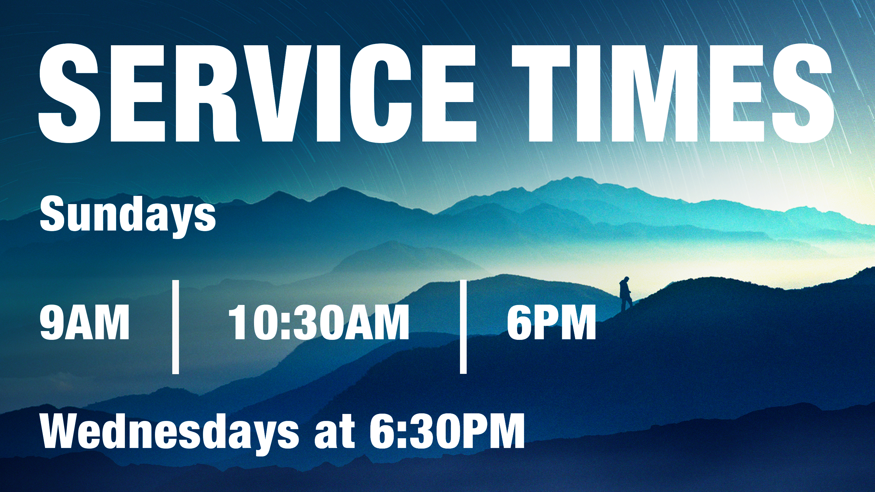 Learn when the services start here at synergy church ministries!
